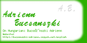 adrienn bucsanszki business card